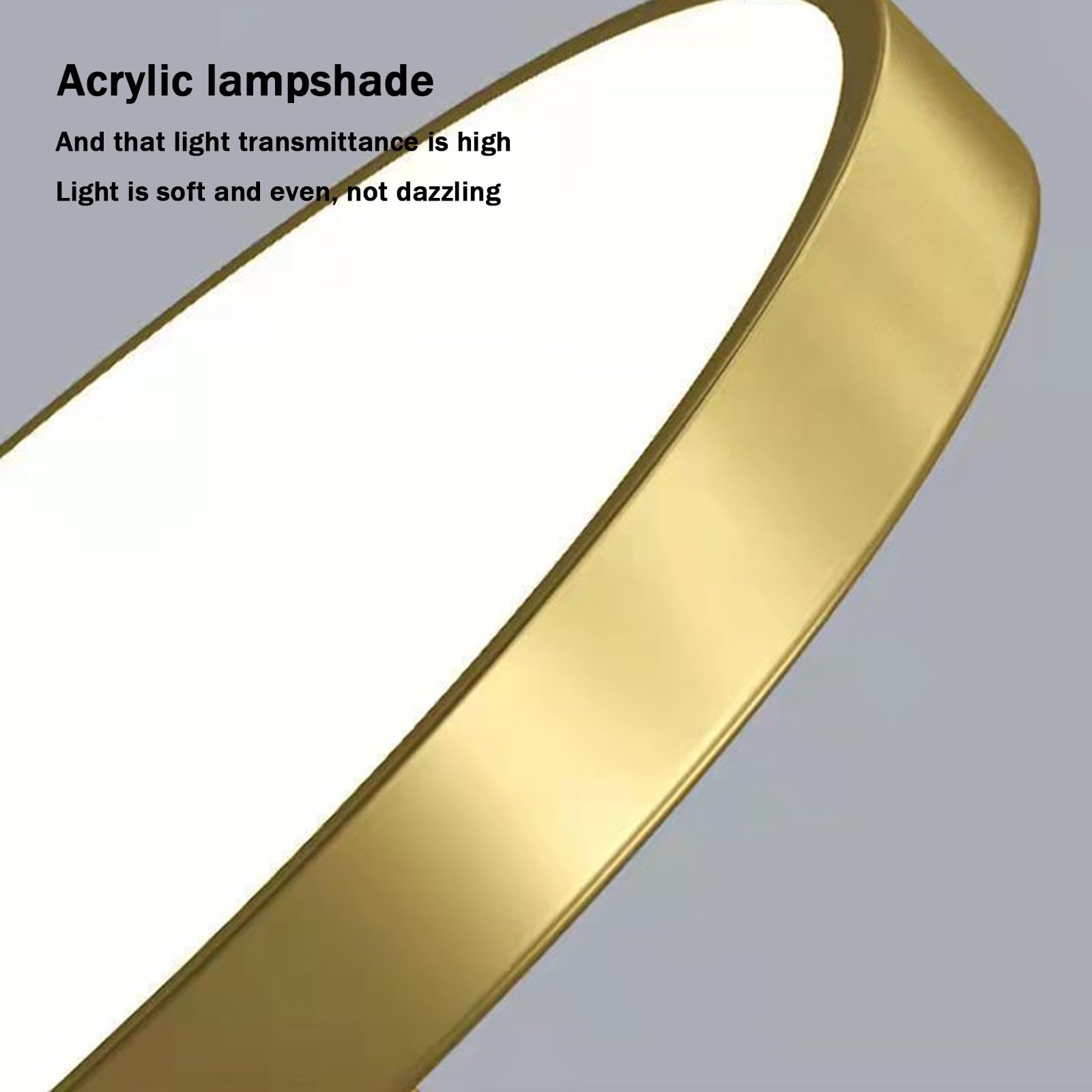 LED Acryl Deckenleuchte 3 Farbtemperaturen Dimmbar Deckenlampe mit Fernbedienung Deckenleuchten Modern Rundes Design 2700K-6500K Deckenleuchte Badzimmer Küchenlampe (Weiß,40cm)