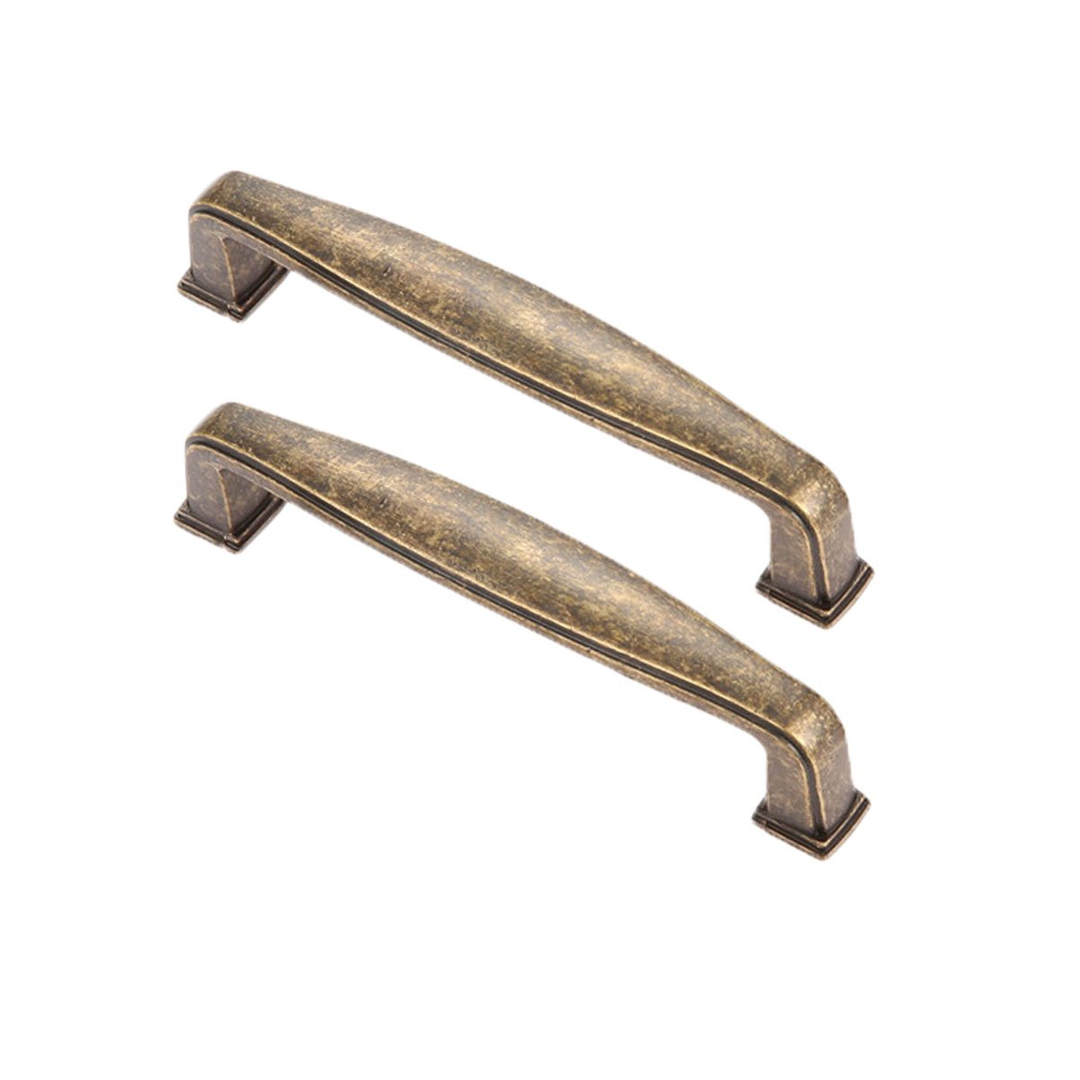 Sajmakuwla Style B Antique Brass Cabinet Drawer Handles 2Pcs, Zinc Alloy Kitchen Knobs Pulls Hardware Hole Distance 96Mm 128Mm(,Hole Distance 96Mm)