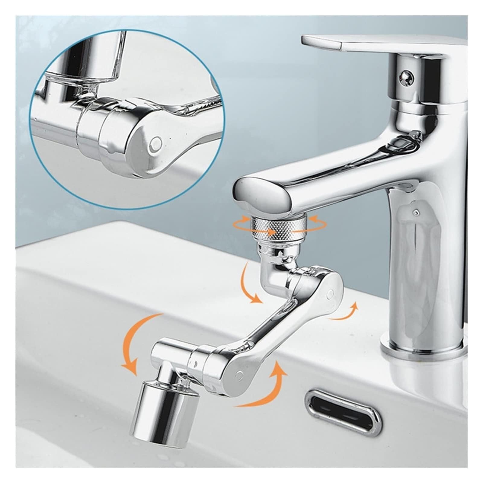 Aérateur De Robinet Cuisine Aérateur De Robinet Pivotant À 1080 °, Extension Rotation, en Plastique, Filtre Anti-éclaboussures, Cuisine Mobilier Et Décoration
