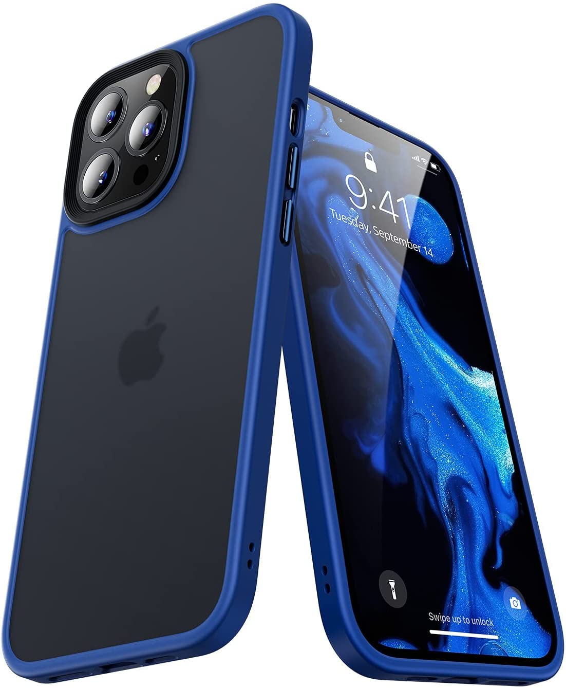 Amazon.co.jp: BENKS iPhone13 Pro 用 ケース 半透明 耐衝撃 マット感