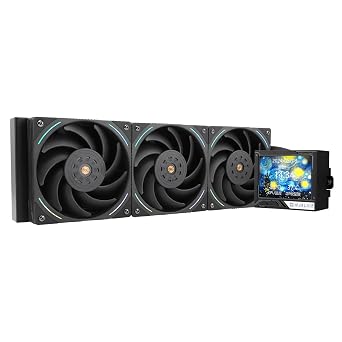THERMALRIGHT Mjolnir Vision 360 ARGB Black CPU AIO Cooler, IPS LCD Screen with 320*240 Resolution for AM5&LGA 1700/1851, High Performance 360 Spec Water Cooling 3.5" Removable Display