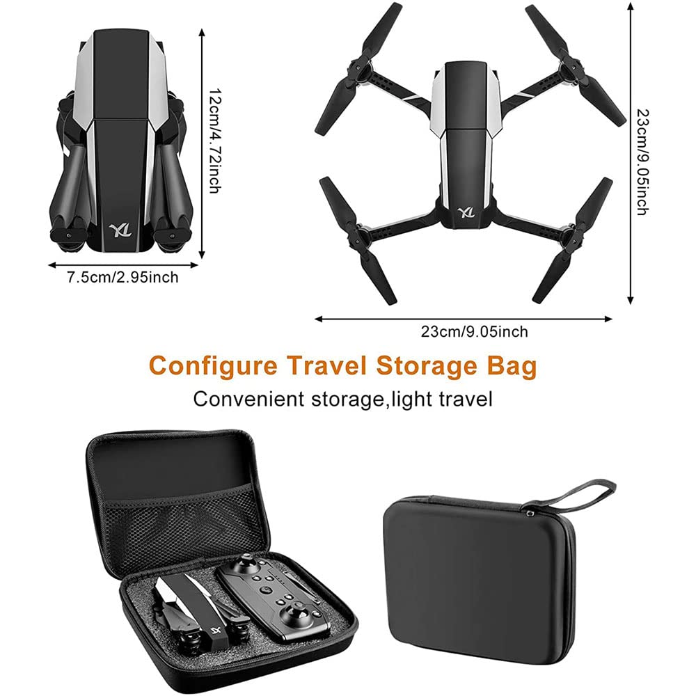 RC Drone with Camera 4K HD WiFi FPV Mini Drone for Kids and Adults Foldable RC Quadcopter with 3D Flip Headless Mode Altitude Hold Storage Bag