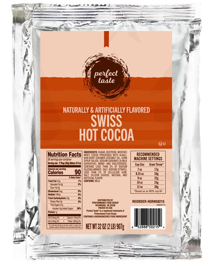 Swiss Style Cocoa Mix Instant Powder Beverage Mix for Vending or Home 6/2 lb Bags (Hot Chocolate)