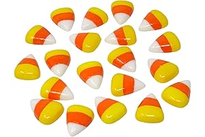 yueton Resin Candy Corn Charms for Halloween Crafts (20-Pack)