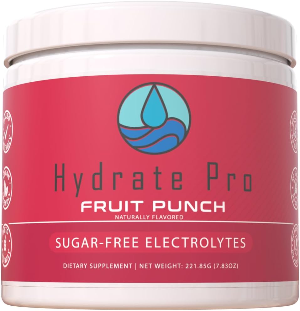 Hydrate Pro SugarFree Electrolyte Hydration Powder for