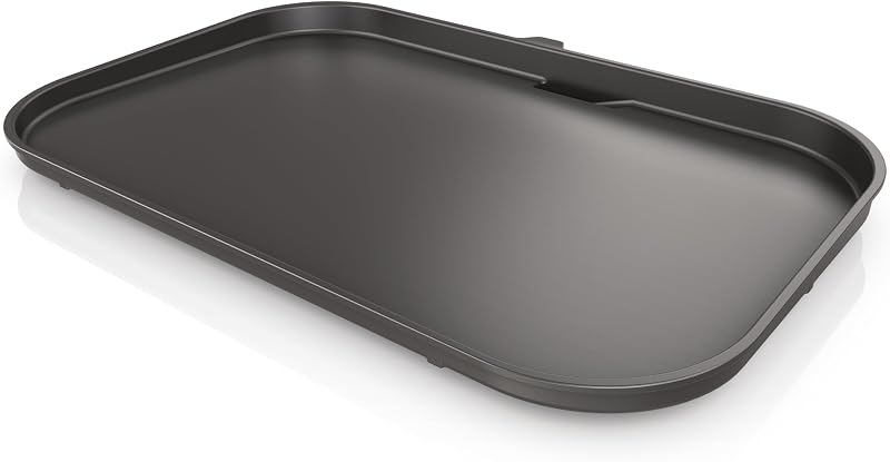 Placa de plancha Woodfire XL para OG800/OG900, cerámica, antiadherente, negra | La placa para plancha Ninja Woodfire XL encaja en la parrilla para dorar uniformemente de borde a borde con una superficie antiadherente fácil de limpiar.