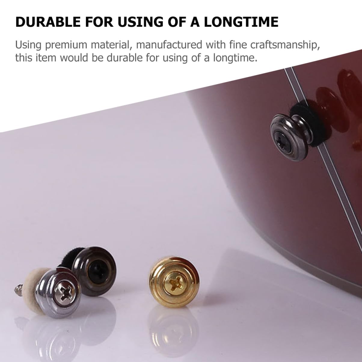 Levemolo Guitar Bass Locking System Metal Strap Locks Strap Nails for Acoustic Electric Guitar Belt Buckles Guitar Parts Random