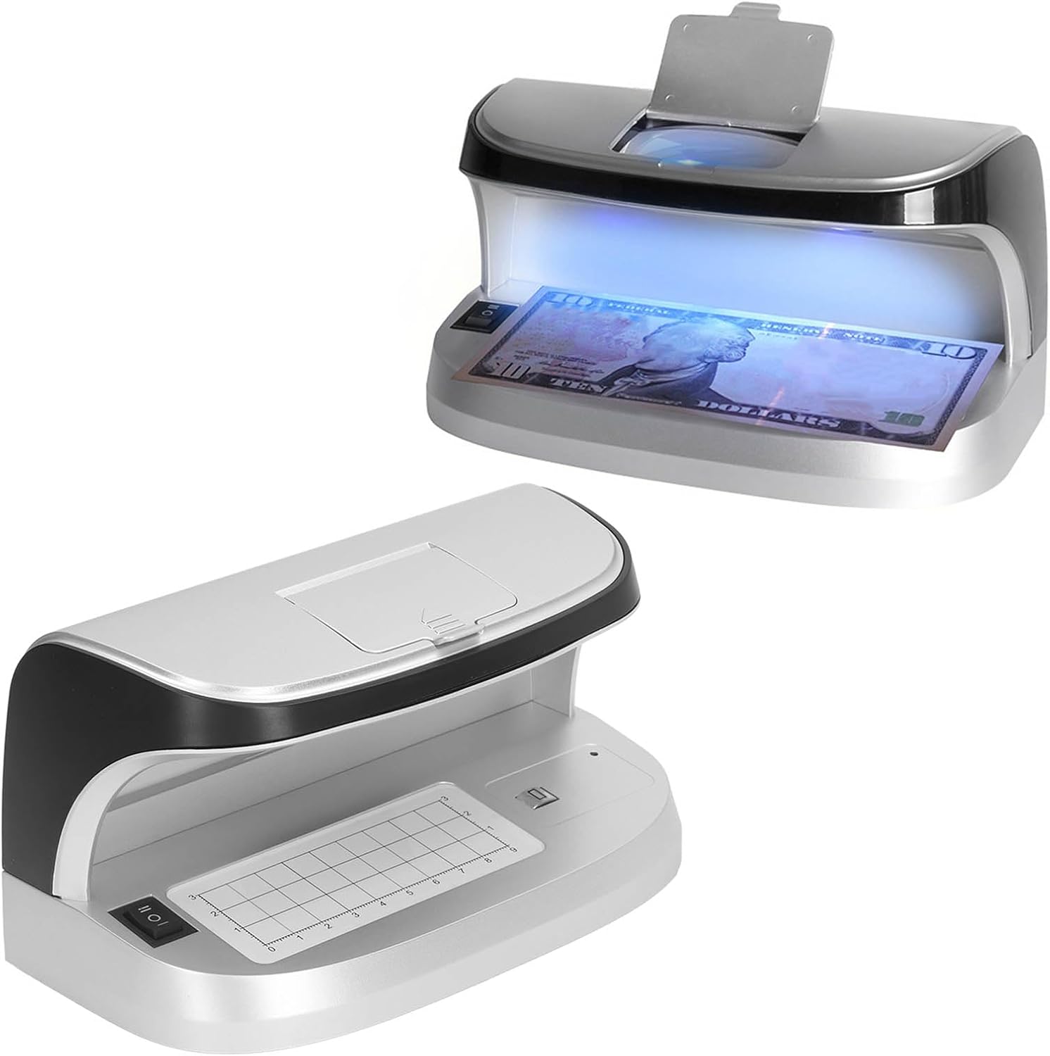 DC5V 2A Counterfeit Bill Detector, Bill Money Detector Checker Tester with Magnifier Scale, Supports UV MG WM MGF - Image 10