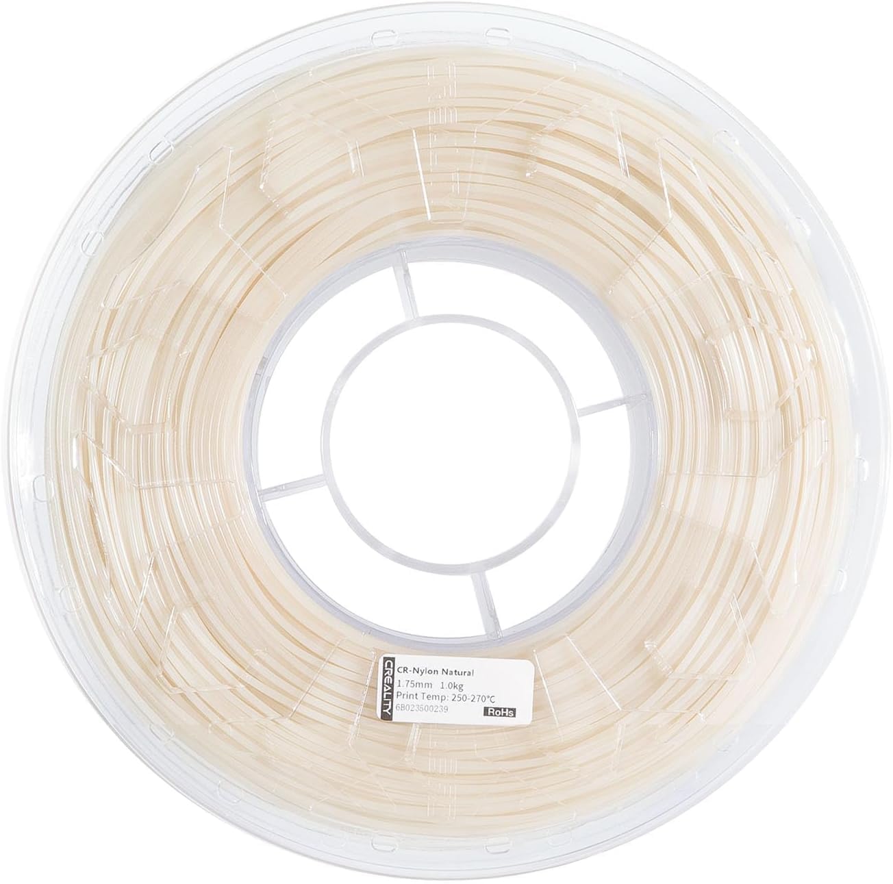 Creality Filamento in nylon da 1,75 mm, filamento per stampante 3D, bobina da 1,0 kg, precisione di misurazione ± 0,03 mm, nessuna curvatura e durezza migliorata, per stampante 3D FDM (nylon)
