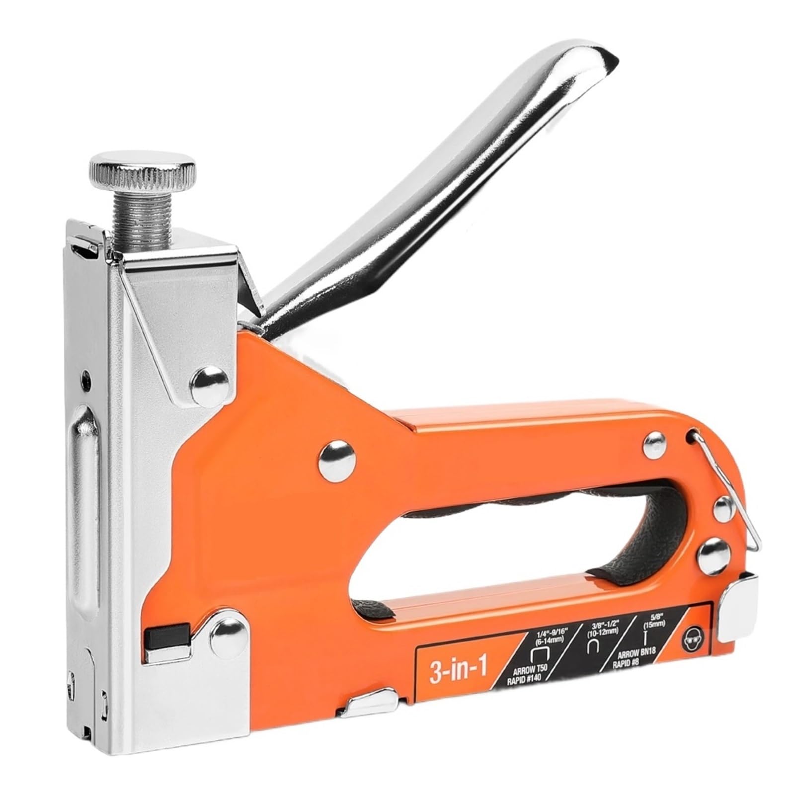 Graffettatrice 6 In 1 For Carichi Pesanti For Il Fissaggio Di Materiali Pistola Sparachiodi Manuale Con Due Opzioni Di Alimentazione For Decorazioni Domestiche Fai-da-te(With 3000 Staples)