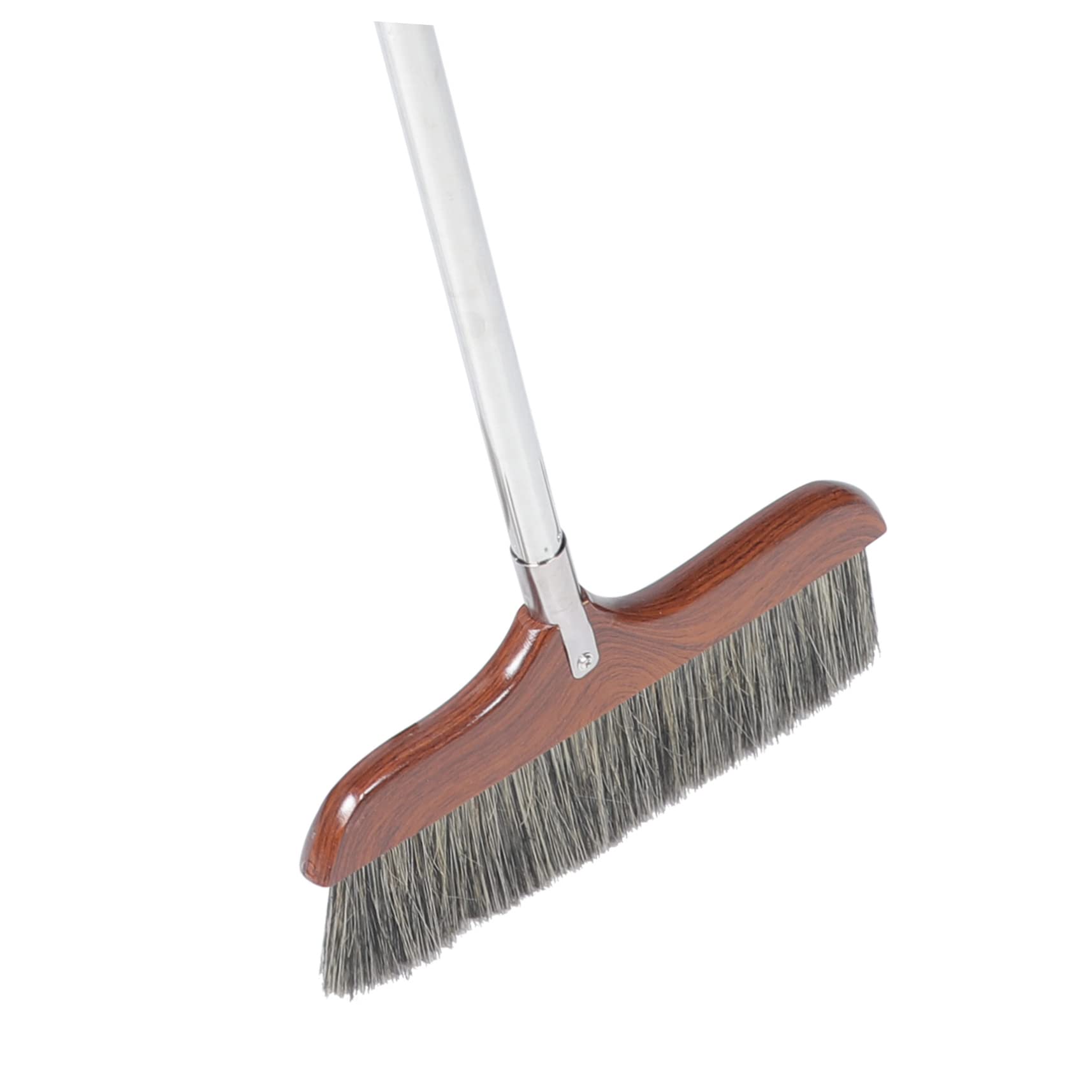 Healeved Cedar Soft Bristle Indoor Broom Stainless Steel Handle Long Handle Detachable Dustpan Floor Sweeper