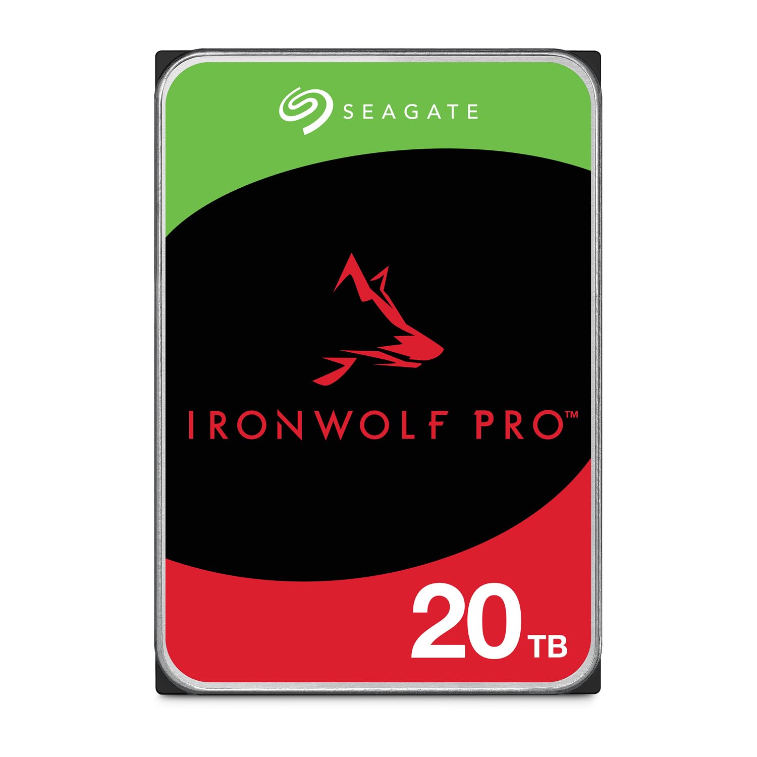 Seagate IronWolf Pro, 20TB NAS Internal HDD –CMR 3.5 Inch SATA 6 Gb/s, 7,200 RPM, 256MB Cache for RAID Network Attached Storage, Rescue Services (ST20000NEZ00/000)