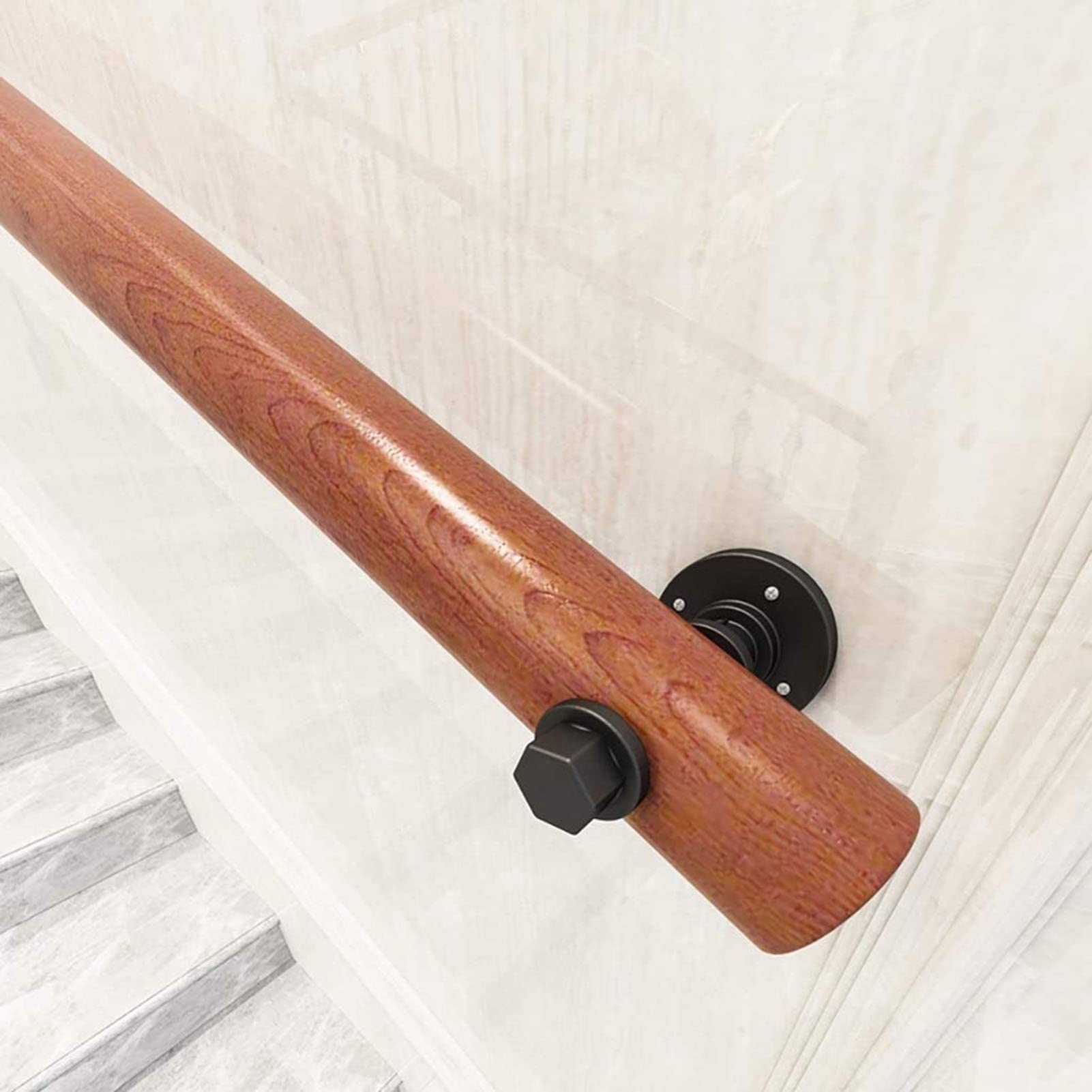Main courante en bois pour escalier intérieur rampe antidérapante murale pour couloir de maison