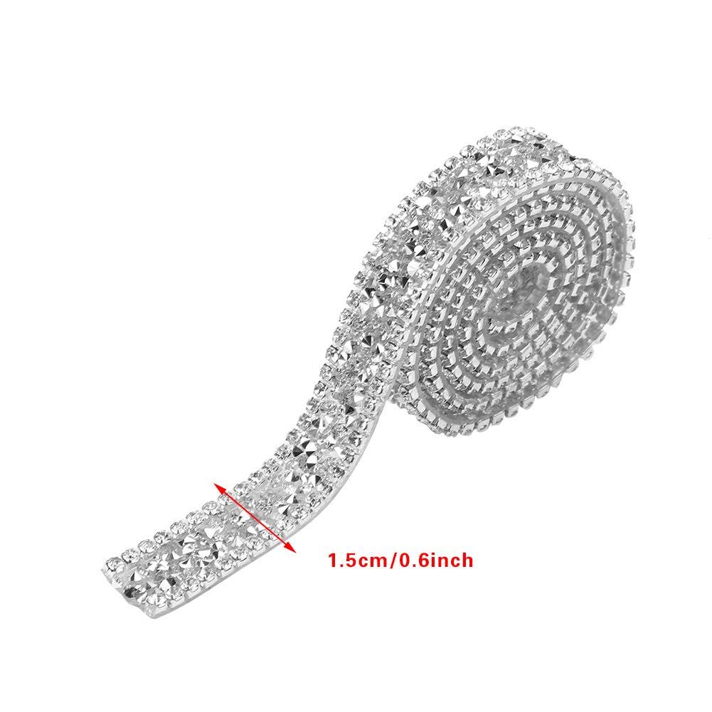 Kristal Diamant Mesh Lint Roll, 3 cm Breed, 1 Yard, voor Bruiloft