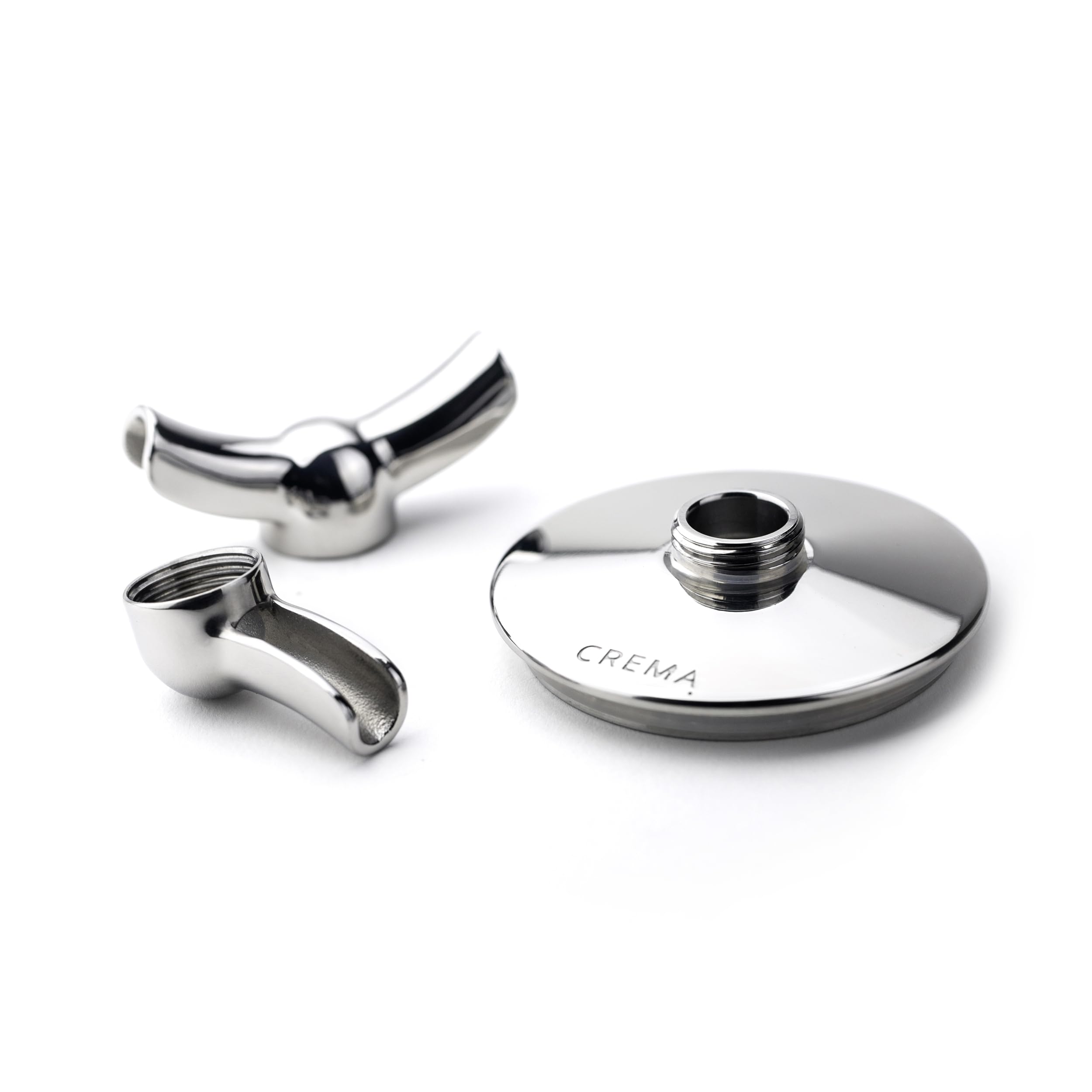 Crema Coffee Products - Boquillas sin fondo, 58 mm individuales y dobles, hechas para portafiltros sin fondo Crema de 58 mm y E61, accesorios para máquina de espresso