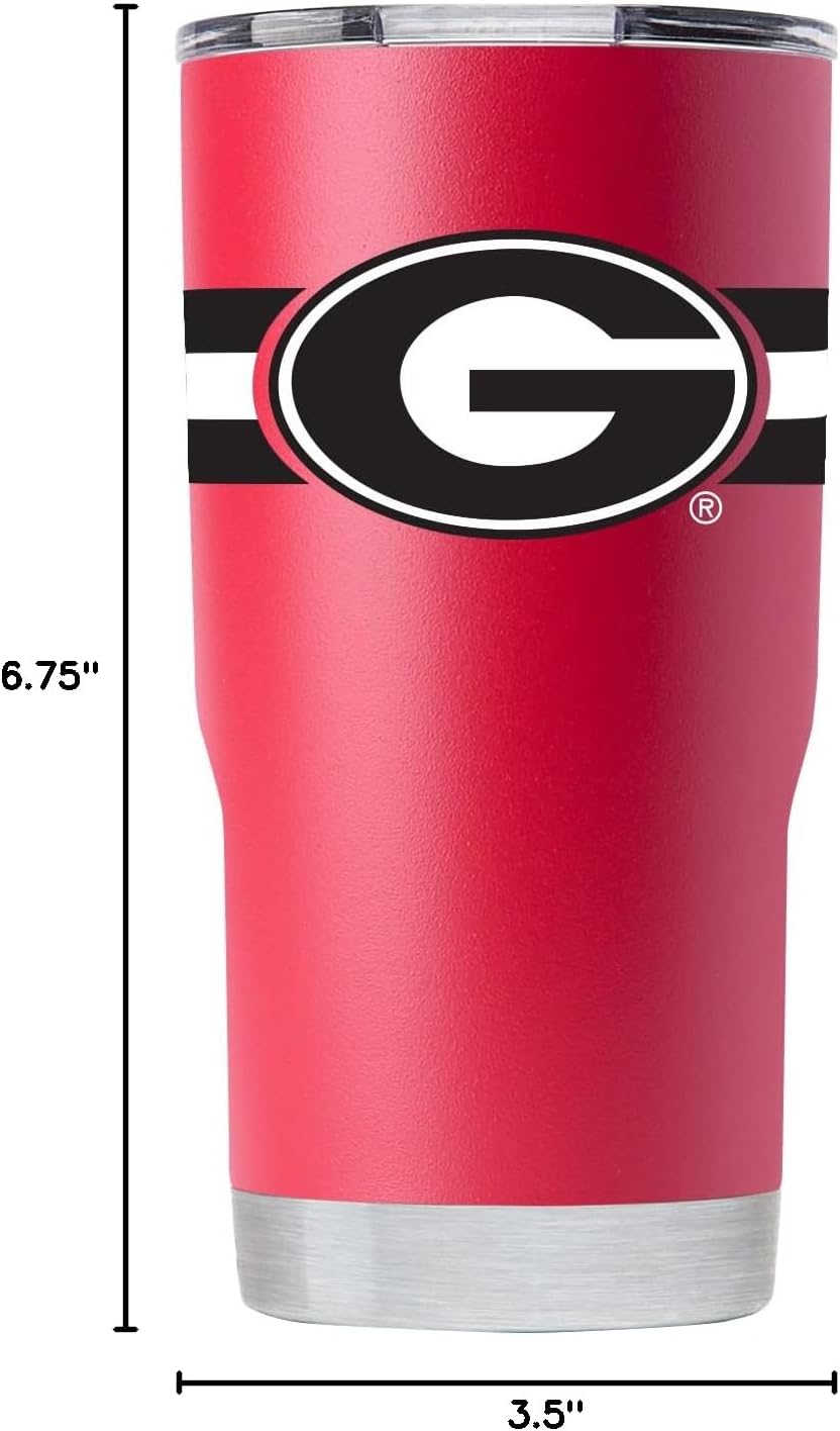 Gametime Sidekicks Georgia Bulldogs 20oz Red Tumbler - Officially Licensed, 18/8 Stainless Steel, Double-walled, Vacuum-insulated, UV LED Printed Logos, Sweatless, Stays Hot/Cold - 360 Wrap - Image 6