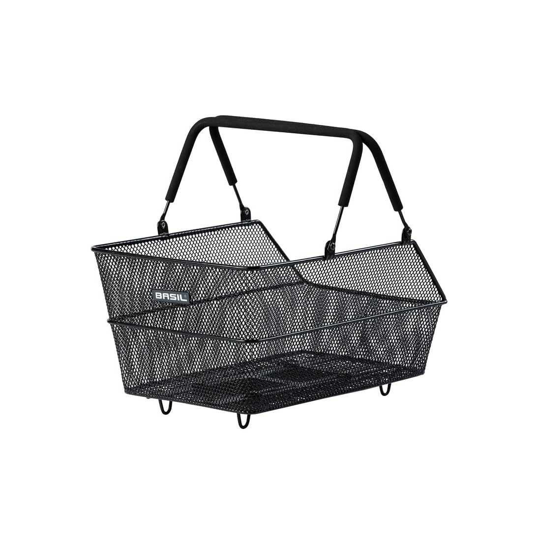 Basil Cento MIK Fahrradkorb, Schwarz – abschließbares MIK-System inkl., wetterfest, robust, 21 Liter Volumen, ideal für den Gepäckträger und tägliche Nutzung