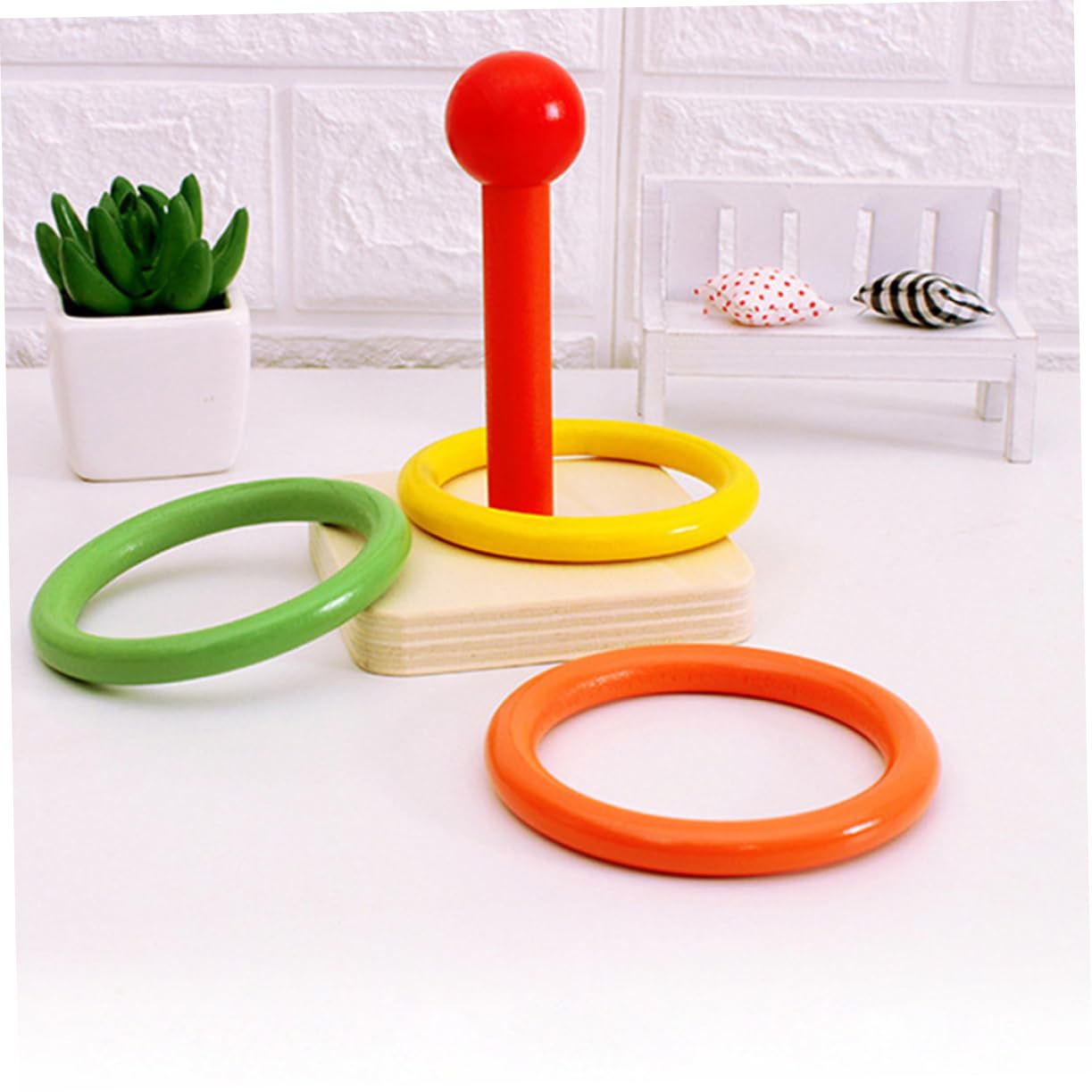 Toyvian Jeu D'anneaux de Lancer en Plastique 24pcs pour Garçon et Filles Garçons et Filles Anneaux Creux Ronds Amusants Jouet d'exercice Extérieur pour Interaction Couleur Aléatoire