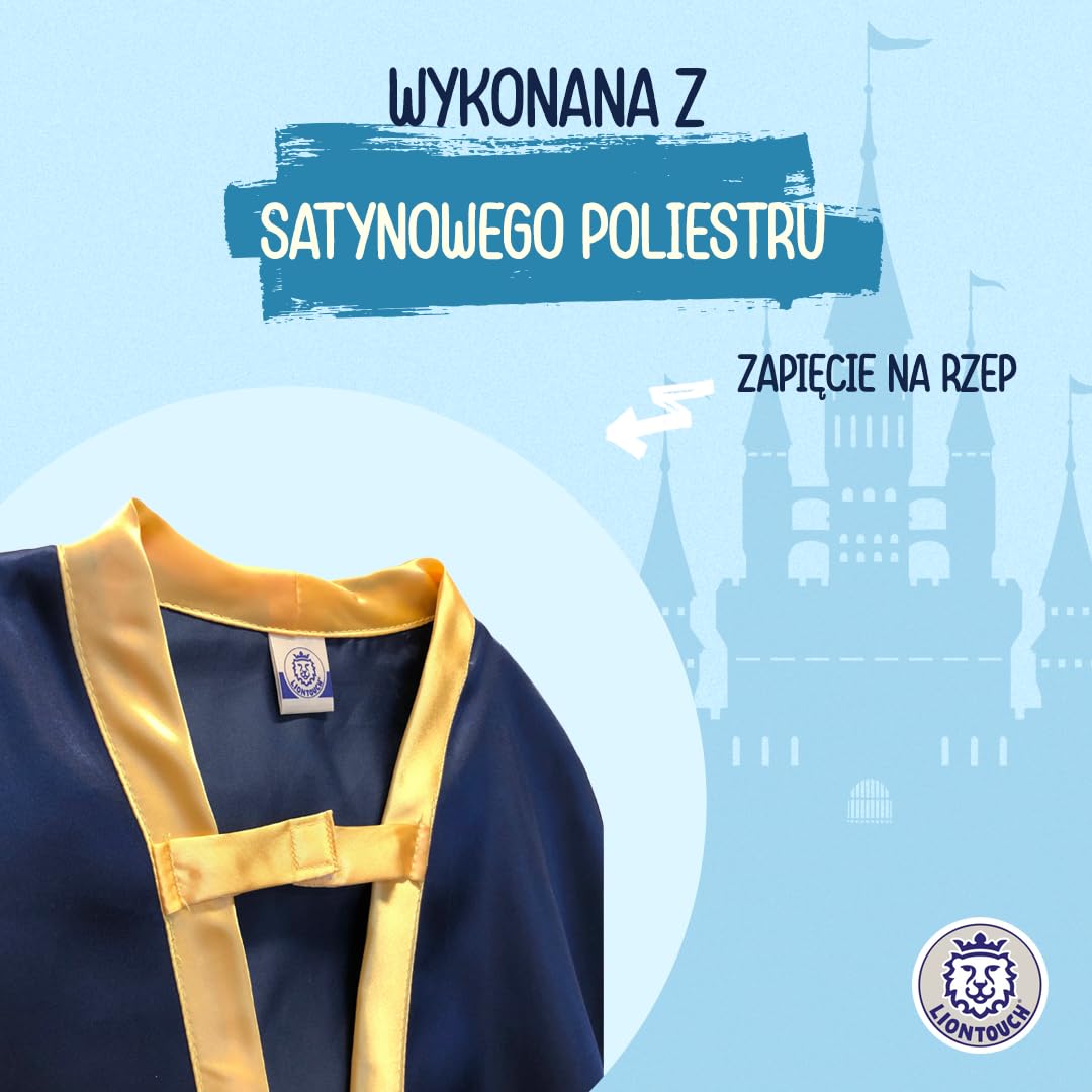 Liontouch Średniowieczny Szlachetny Rycerz Satynowa Peleryna Zabawkowa Dla Dzieci | Część Dziecięcej Linii Kostiumów