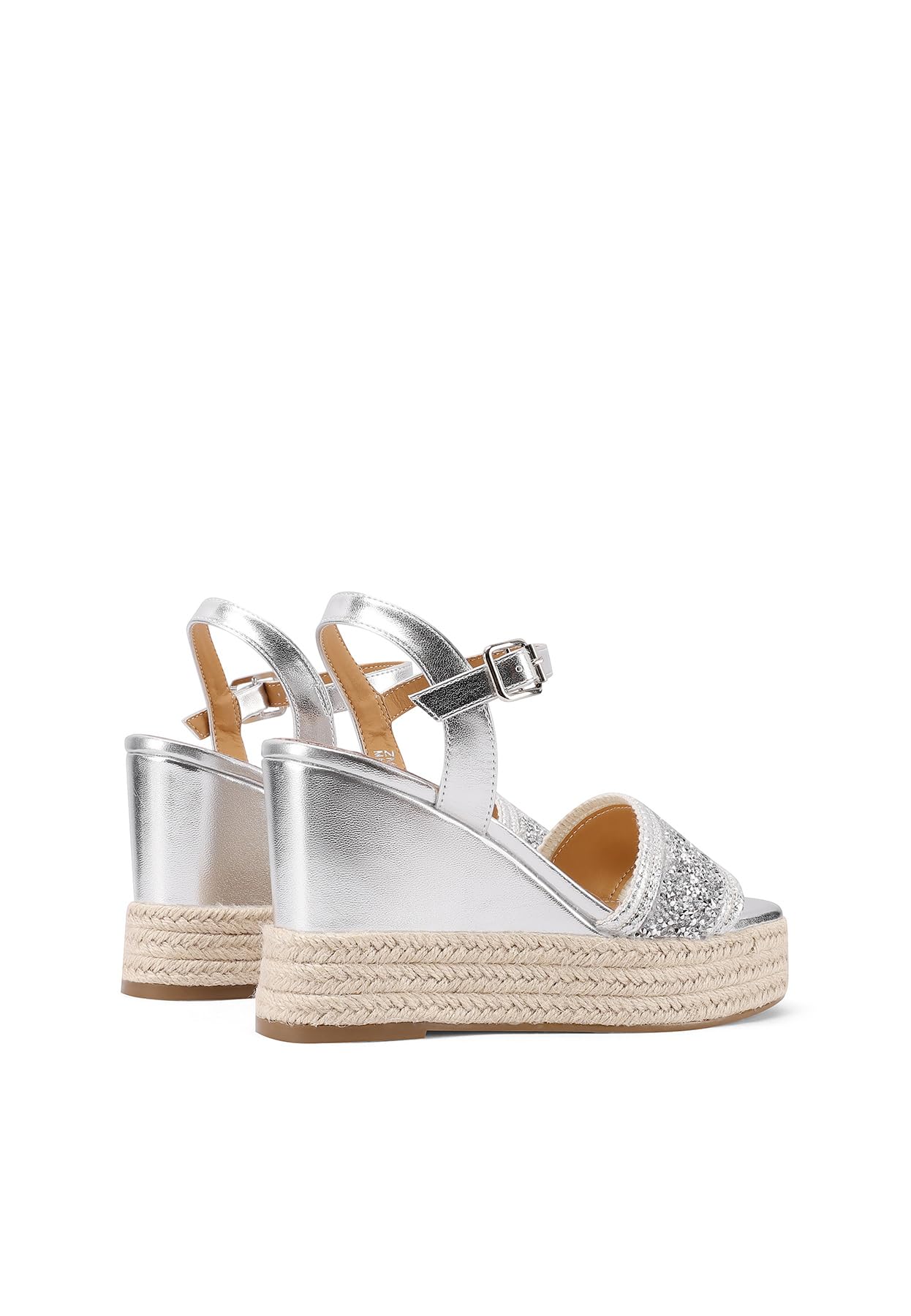 QUEEN HELENA Zeppe con Strass Sandali Alti Platform con Cinturino Donna ZM9917