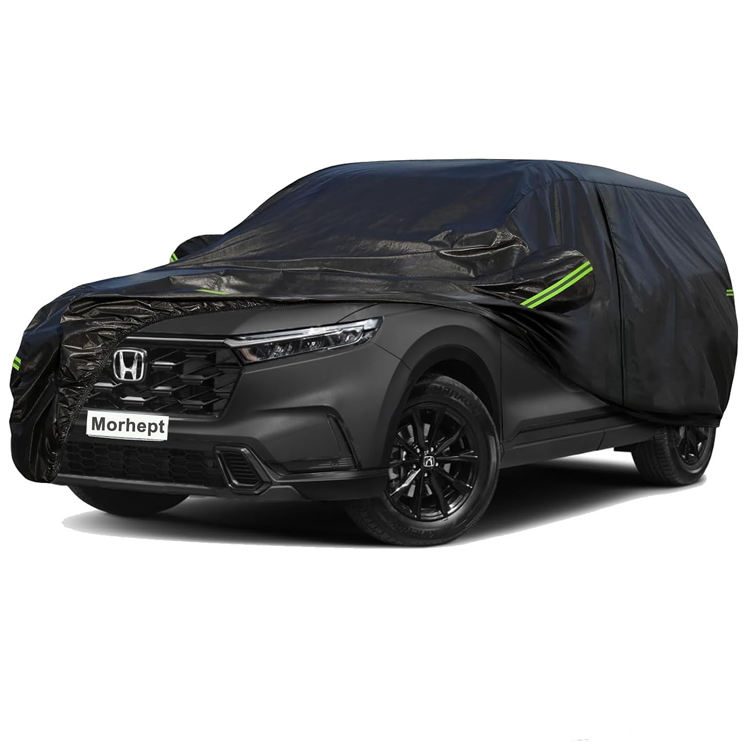Morhept SUV Car Cover Custom Fit for Honda CRV, Waterproof All Weather Full Exterior Cover Rain Snow UV Protection Cover with Door Zipper