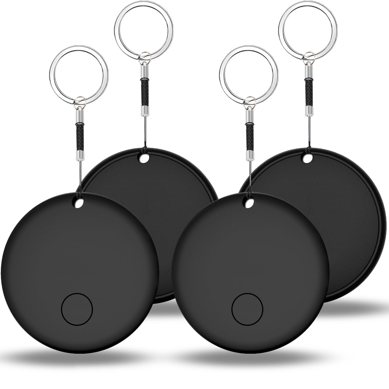 YAOTE Air Tracker Tags 4 Pack Key Tracker Works with Find My (iOS only), Luggage Tracker, Tag Locator for Keys, Backpack, Wallet, Replaceable Battery,