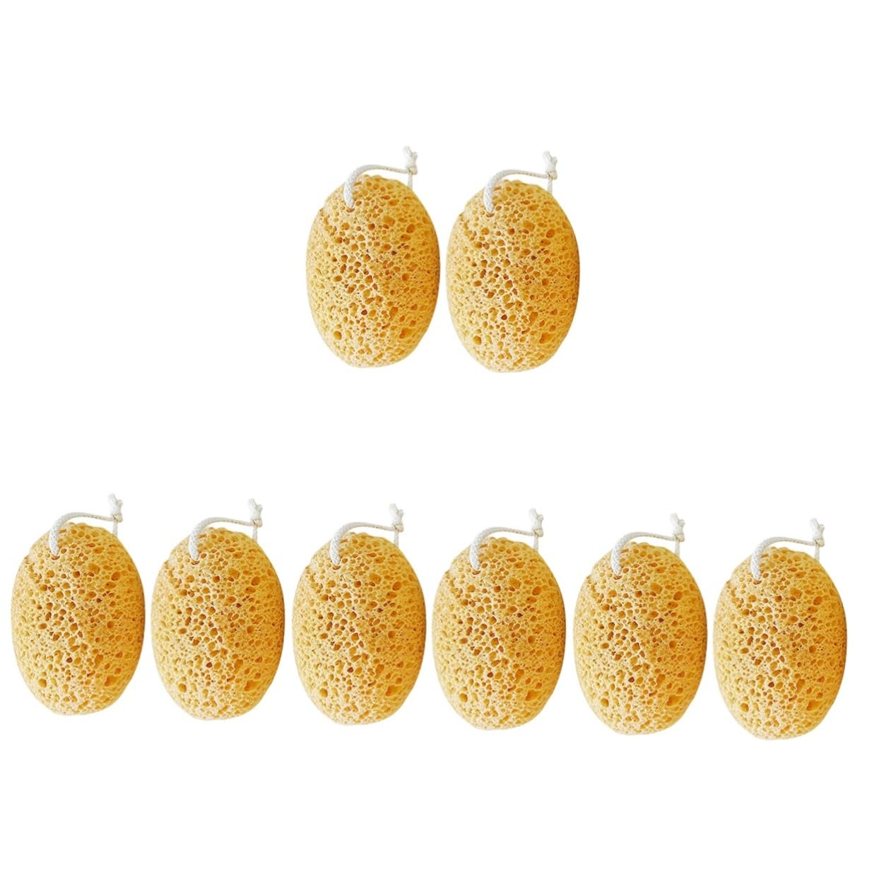 Healeved 8piezas Esponjas De Baño Exfoliantes Esponjas Suaves y Absorbentes Para Ducha Limpieza Profunda y Cuidado Piel Diseño Ergonómico y Lazo Para Secado Rápido
