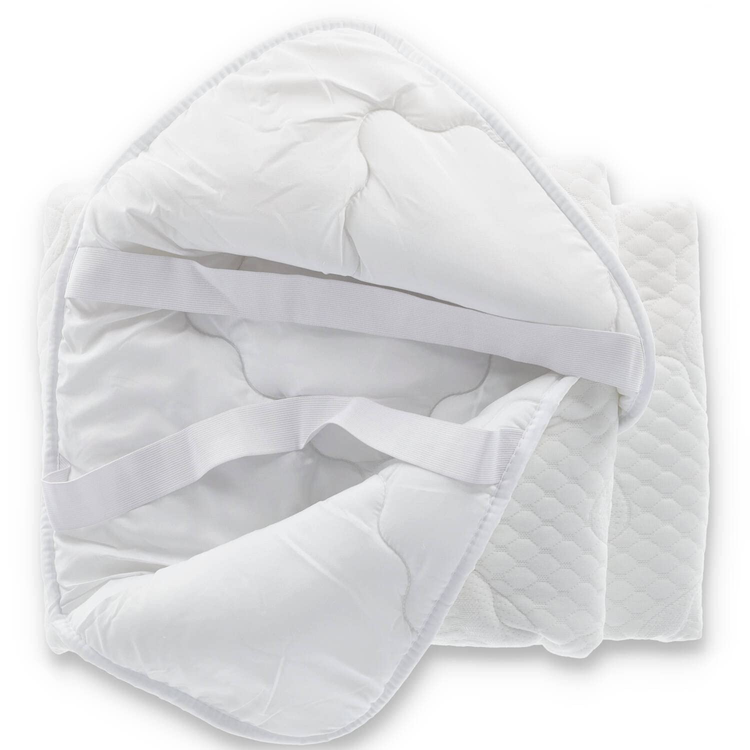 CASA TESSILE Topper Letto Double No Stress Topper per Materasso, Coprimaterasso Trapuntato, Anallergico e Traspirante con Elastici - Matrimoniale