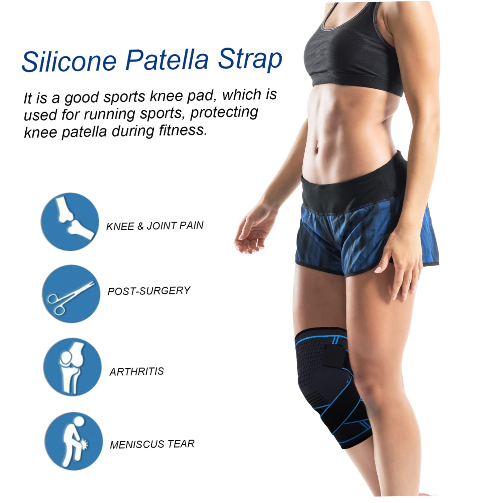 BCOATH Knee Pad for Running Basketball Sports Compression Knee Brace Support Sleeve Pressure for Outdoor Activities