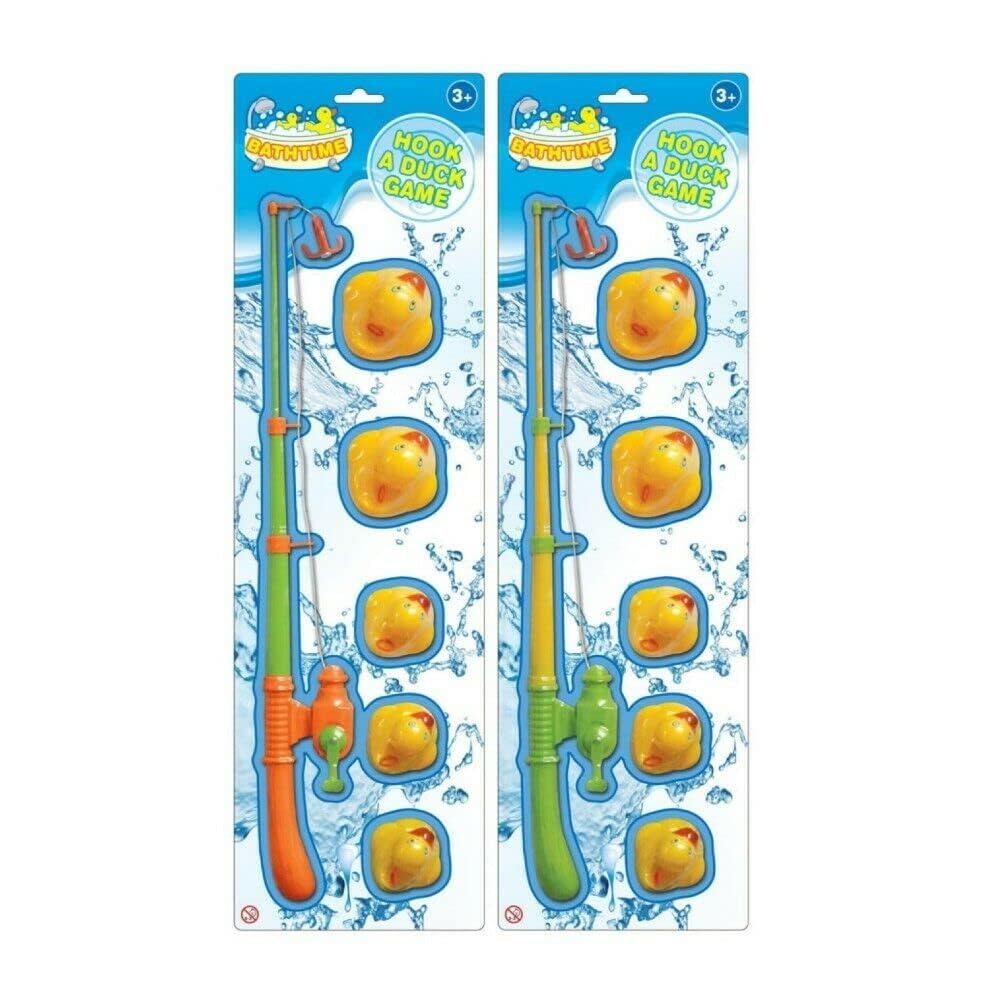 YSAMAX Duck Hook Game for Kids,Duck Style Bath Toys, Duck Toys Summer Garden Pool Toy Rod Set, Lawn Games for Bithrday Gift (Pack of 2)