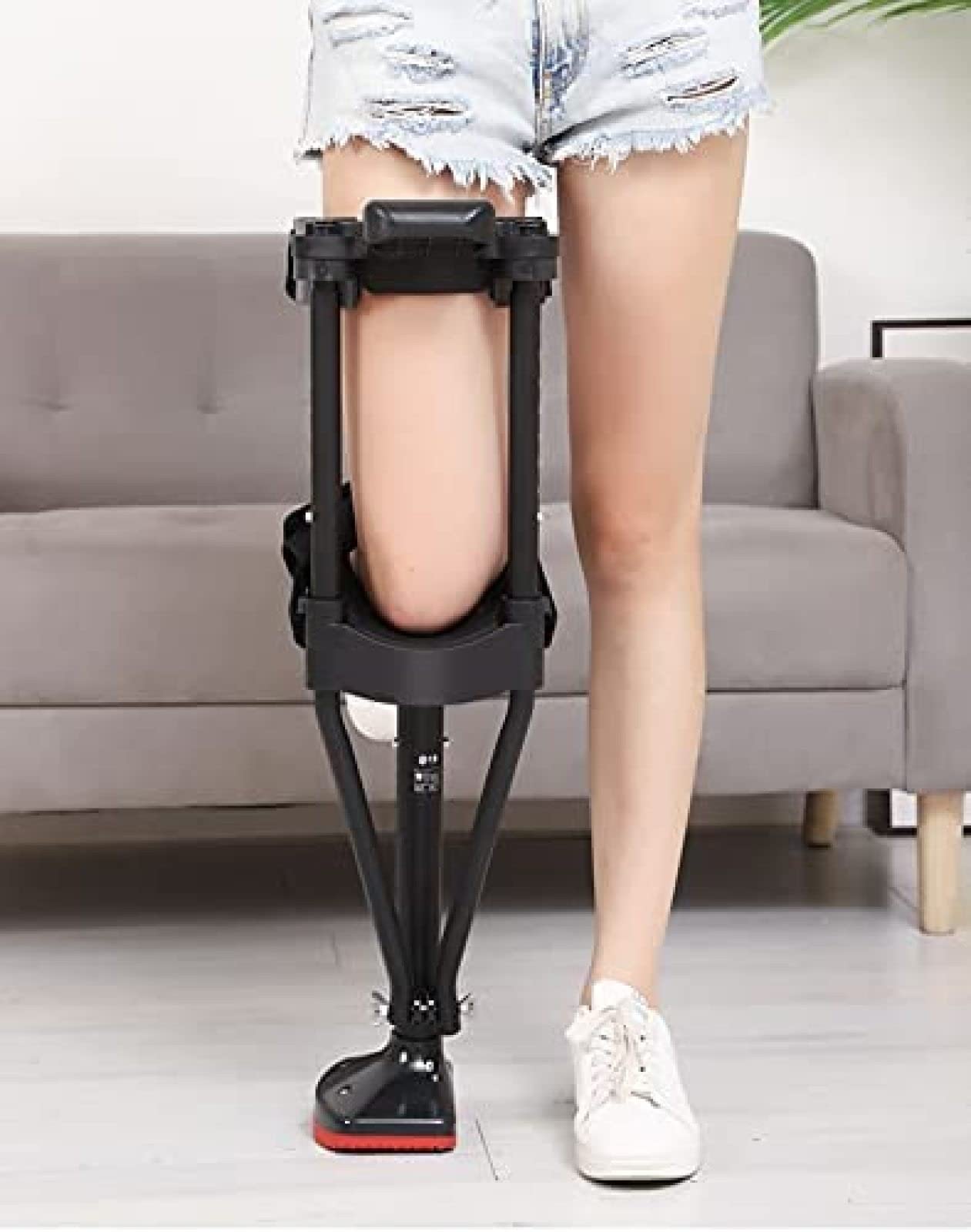 Stampella a Mani libere, ausili per la deambulazione Stampella per Ginocchio Senza Dolore Supporto per la Mobilità del Ginocchio della Gamba per disabilità Lesioni agli Anziani Frattura alla