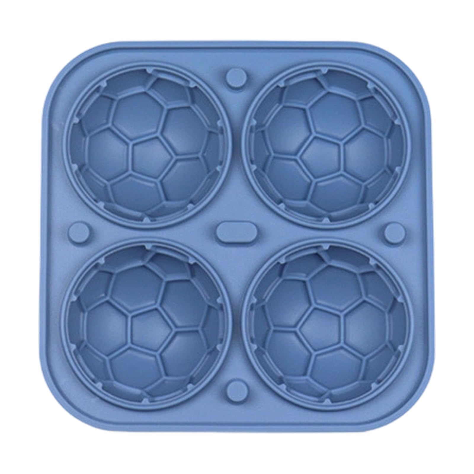 Qusinfc Food Grade Silicone Soccer Ball Ice Cubes Maker Round Football Ice Spheres Mold for Cocktails and Beverages Club Equipment with Football Designs