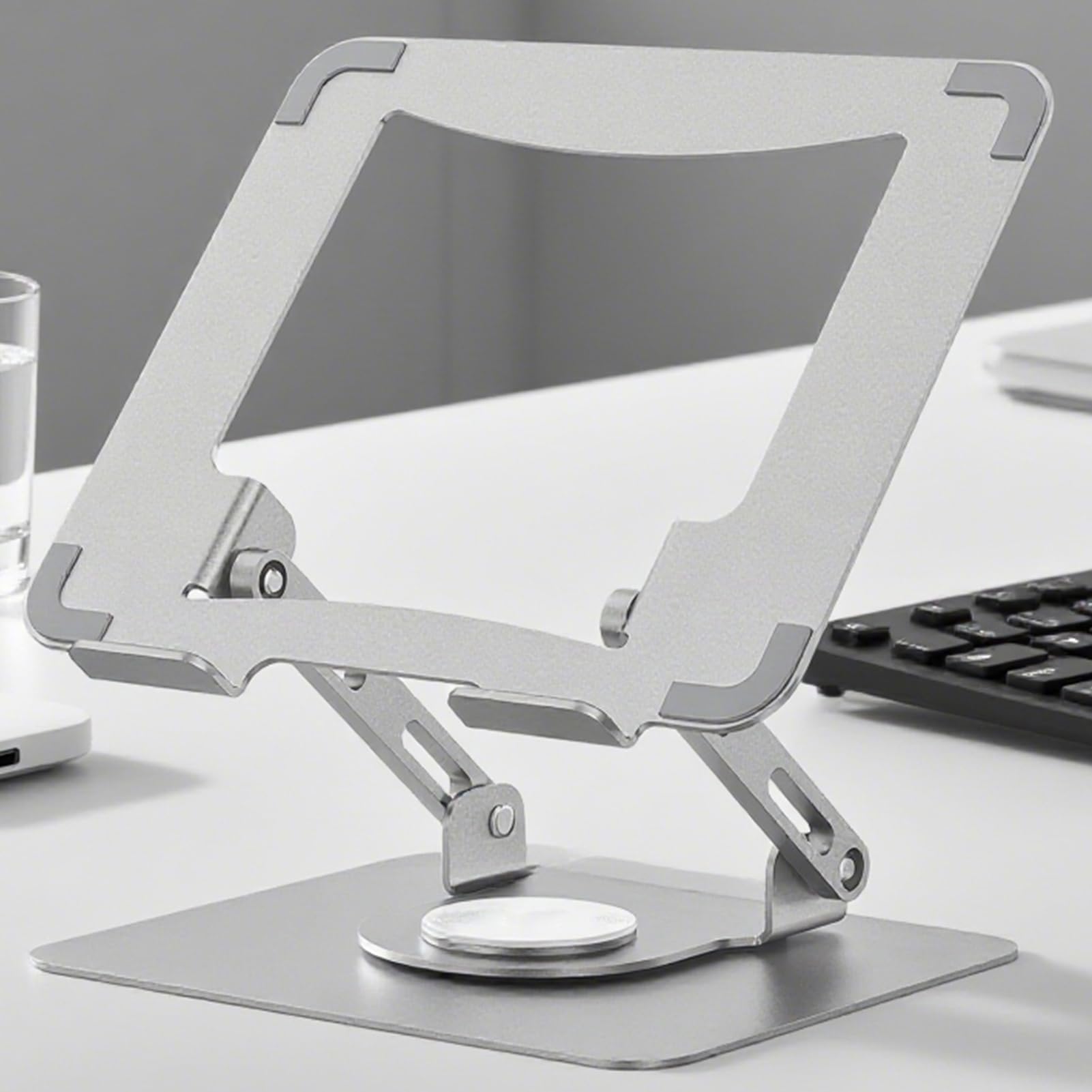 Supporto Regolabile Laptop Portatile Regolabile a Rotazione 360° Ergonomico | Supporto Notebook Antiscivolo Per Casa Ufficio Studio Viaggio Camera Da Soggiorno Aula Laptop Computer