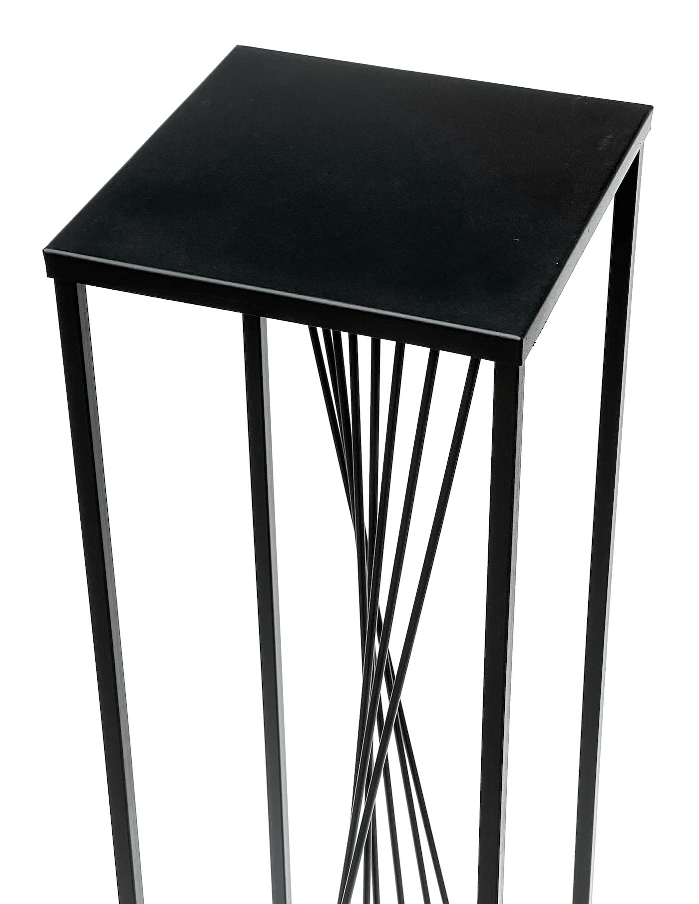 DanDiBo Tabouret à fleurs rectangulaire en métal noir - 70-100 cm - Support pour fleurs - Design moderne - 100 cm