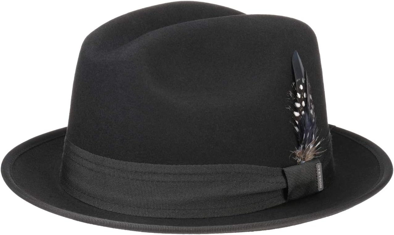Lento Player Wool Hat Men - Felt with Lining, Grosgrain Band Autumn-Winter
