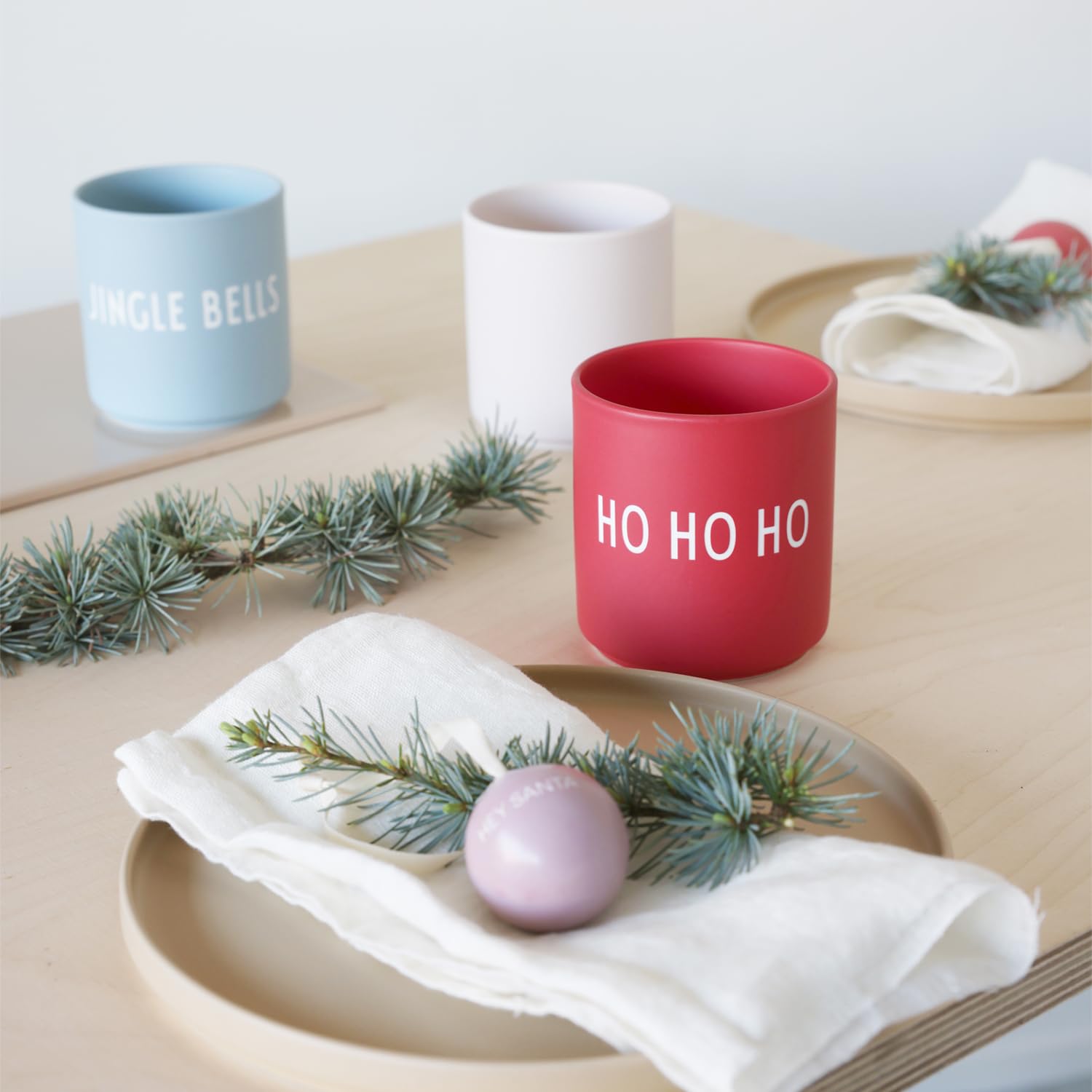 Design Letters Christmas Mugs, Beige - Image 4