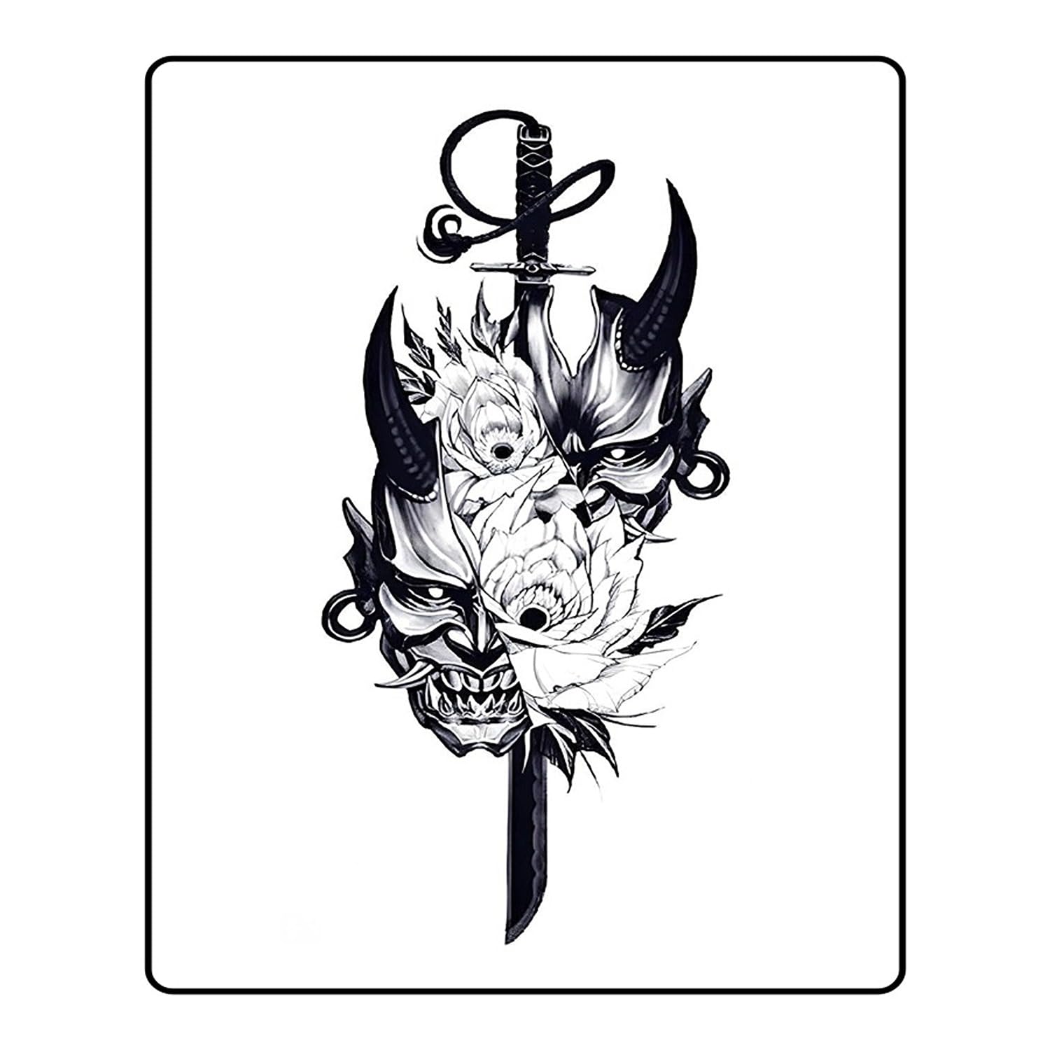 Simply Inked No Longer Innocent Semi Permanent Tattoo, Designer Semi-Permanent Tattoo for Girls Boys Men Women waterproof Sticker Size: 4.4 x 7.2 inch l Blue Black l 2g-picture-11
