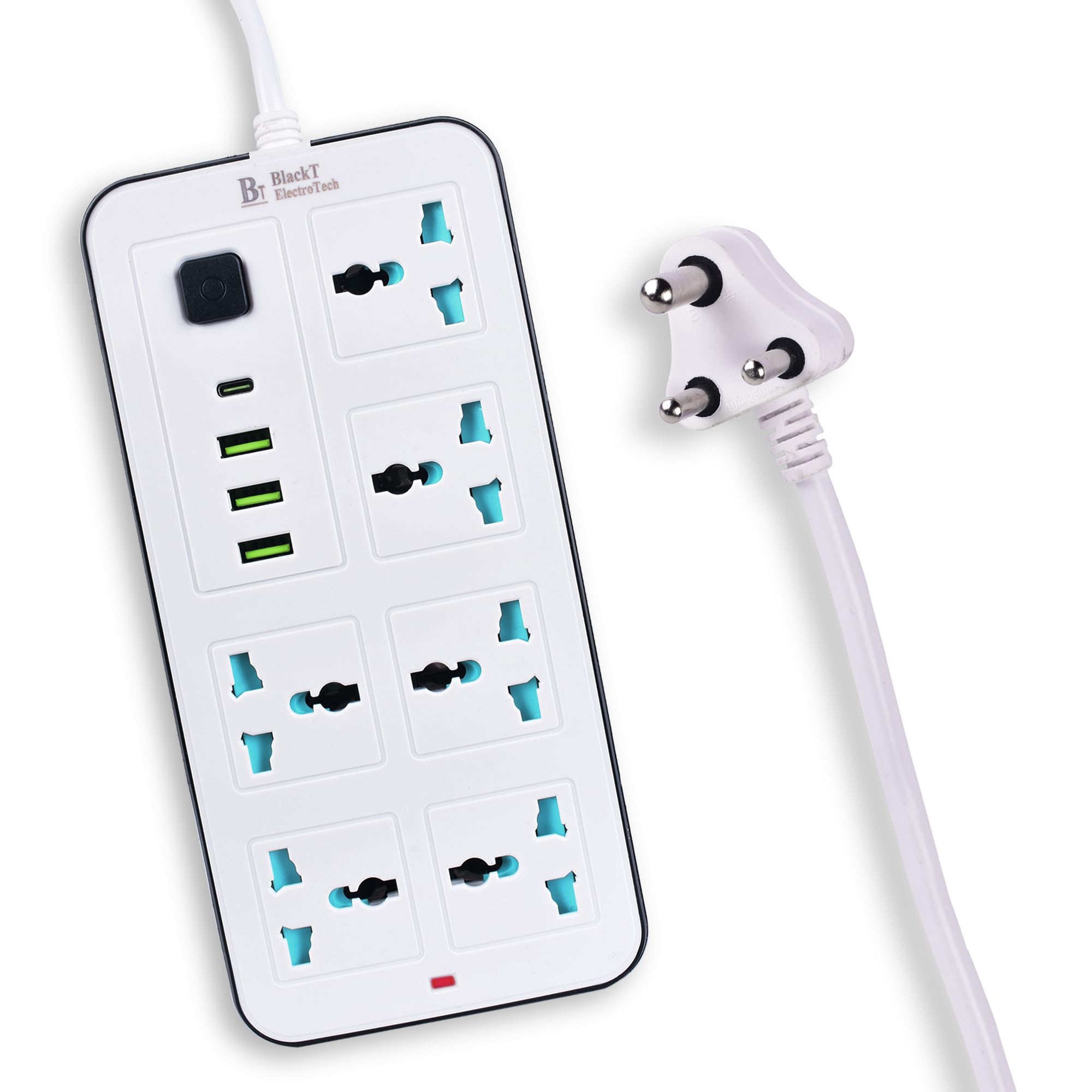 Maclean MCE389 B stekkerdoos - 6-polig 4×USB Maclean MCE389 B stekkerdoos - 6-polig 4×USB