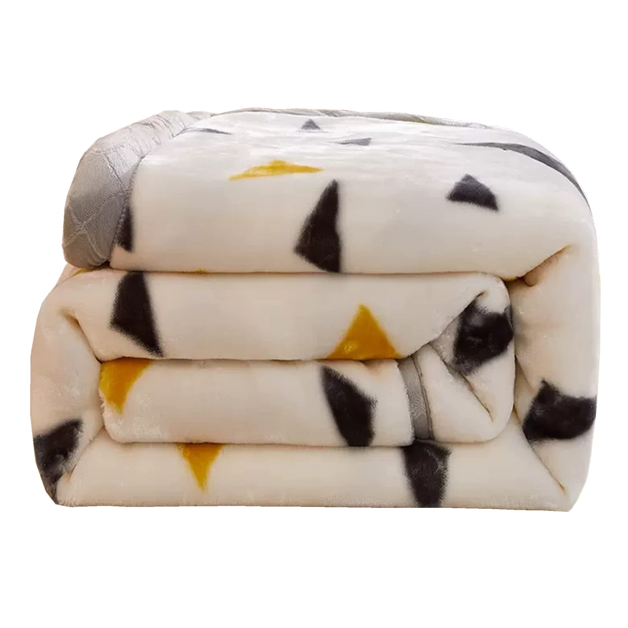 XIUDONG Coperta in pile pesante, 200 x 230 x 3 cm, 3,5 kg, con motivo a triangoli, per l'inverno, per letto ponderato, per dormire, divano