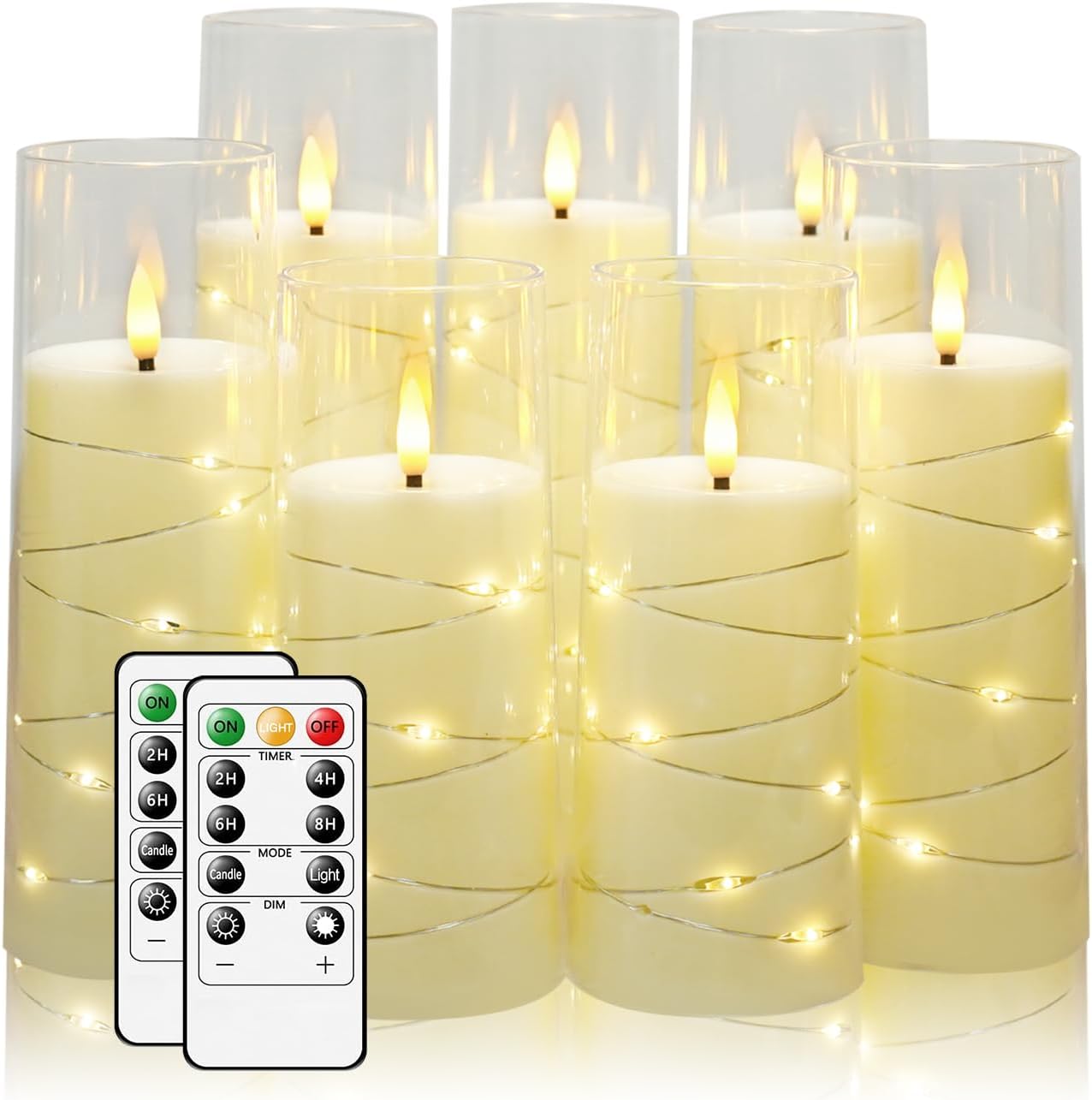 Flameless LED candles with a warm glow