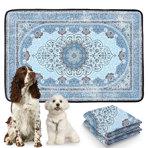Image of PatiencET Washable Pee Pads for Dogs Cat Litter Mat 72'' x 72 inch Super Absorbent Leakproof Reusable Puppy Pads 1 Pcs Puppy Training Pad with Non-Slip Bottom for Potty Whelping Playpen Crate Green