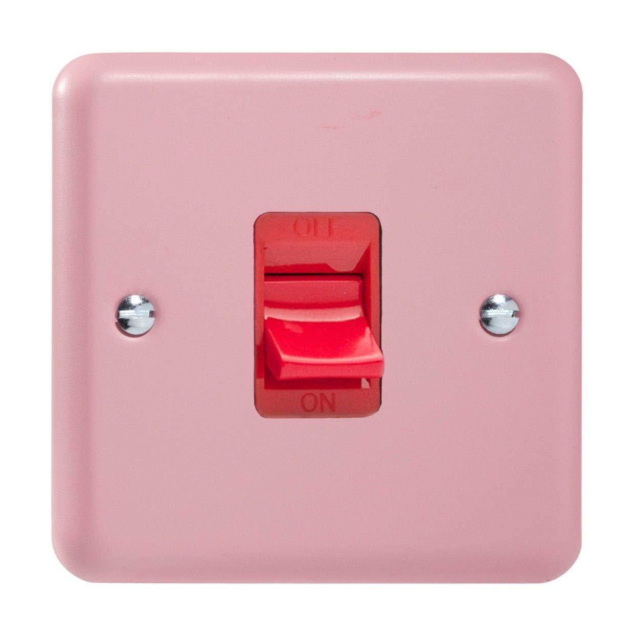 Varilight XY45S.RP Lily Pastel Rose Pink 45A DP Cooker Switch Single Plate