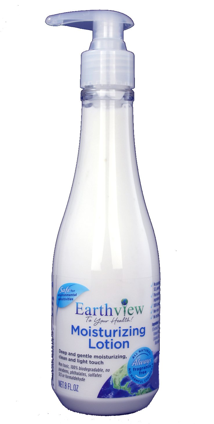 Earthview Lotion, Fragrance Free Lotion, 8 oz, Rich, Luxurious- Designed for Environmental Sensitivities (MCS, EI, MI)