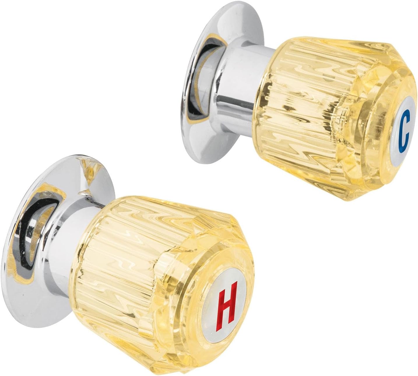 Set of 2-handle shower amber acrylic, Basic