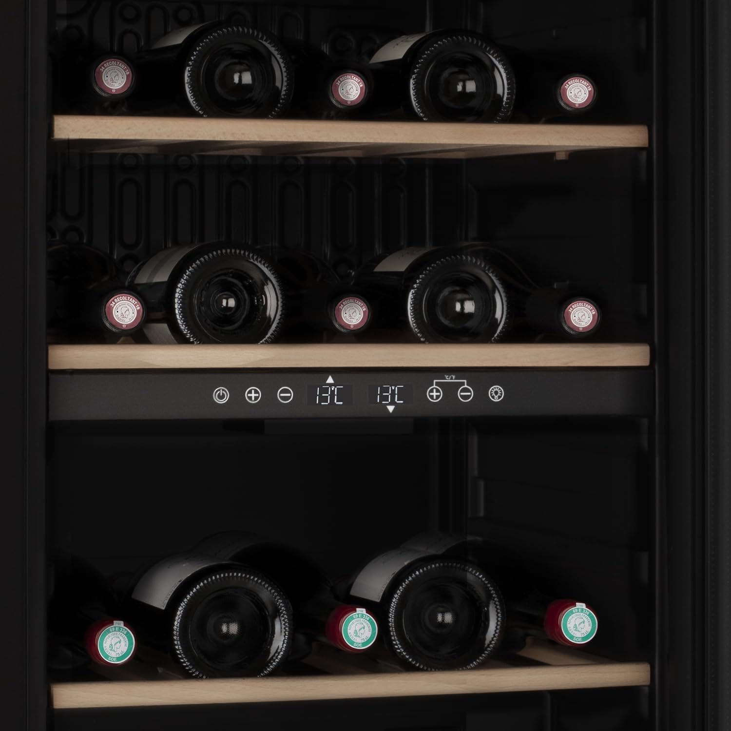 LES PETITS CHAMPS Vinoteca de 32 botellas CAVCDB32 doble zona 5-18°C, acero inoxidable, silenciosa
