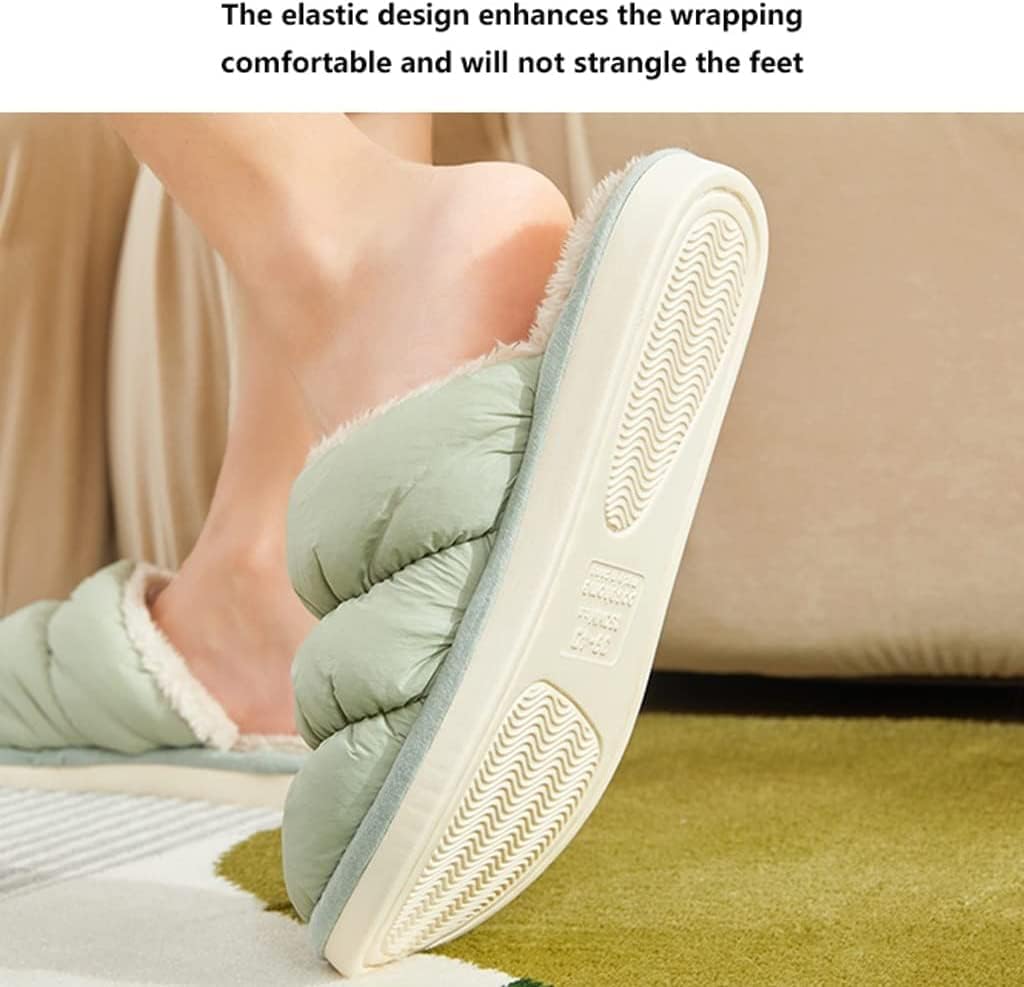 OLOTU Winter Slippers Arctic Velvet Cotton Shoes Breathable Women's Indoor Warm House Winter High Density Soft Bottom Anti-Skid Cotton House Slippers Comfy