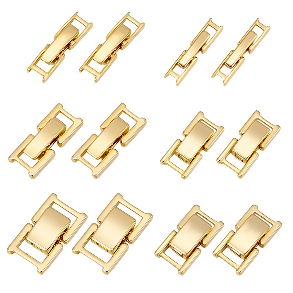 Amazon.com: PH PandaHall 12Pcs 24K Gold Plated Foldover Clasps 6