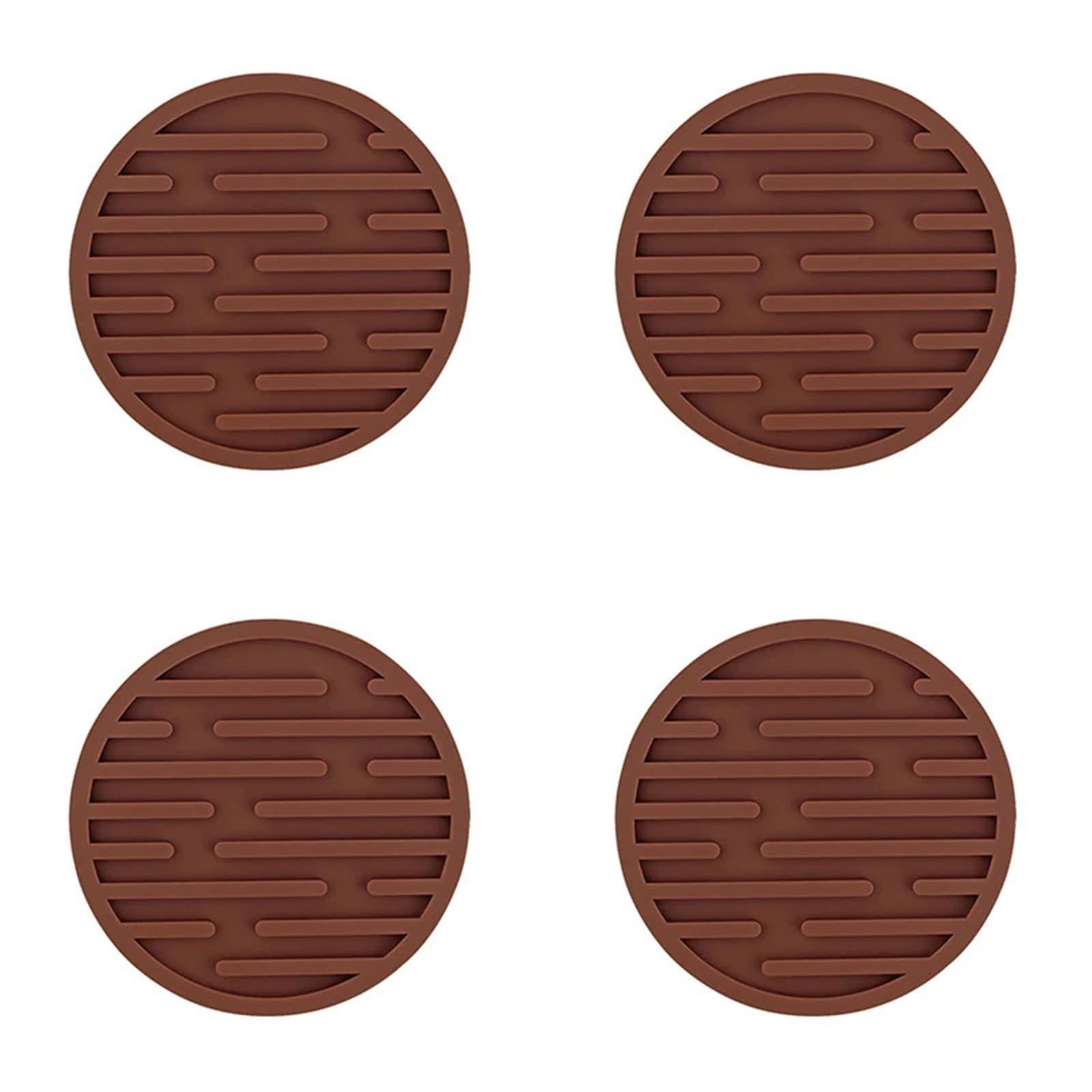 10Pcs 10cm Silicone Cup Pad Slip Insulation Round Mat Hot Drink Holder Mug Stand for Cap(Color3)