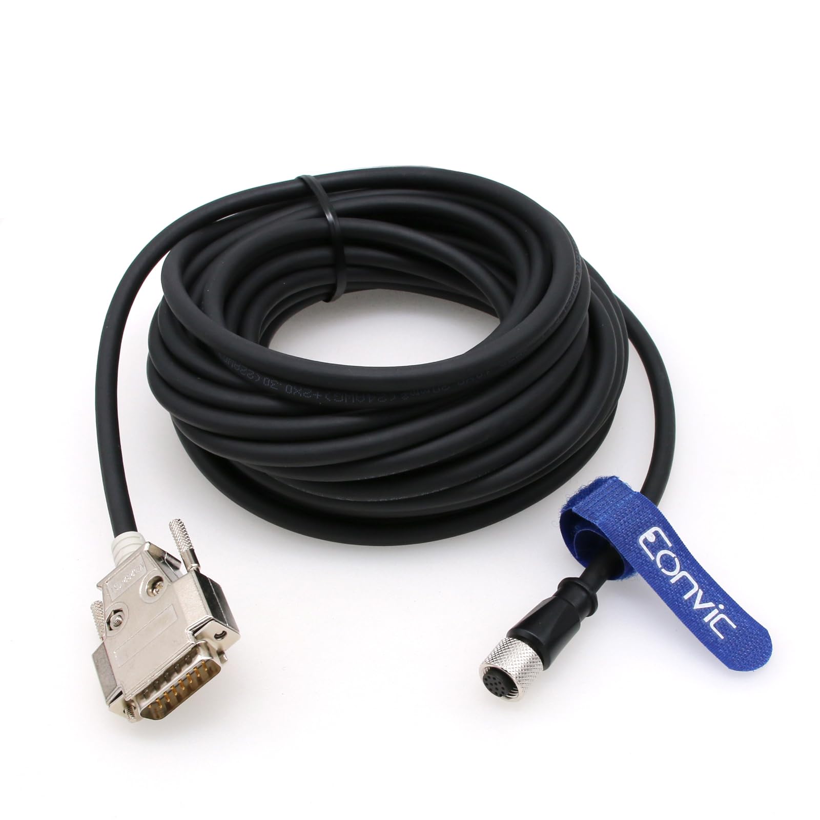 Eonvic M12 to DB15 Shielded Data Cable for Cognex Industrial Camera CCB-PWRIO-MOD-05 7000 Series M12 12 Pin A Code Female to DB15 Male (5M)-image-30