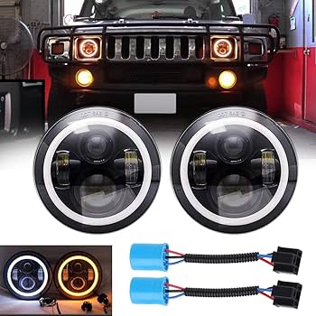 Amazon | AMUNIESUN ハマー H1 H2 AM GENERAL ペア 7インチ